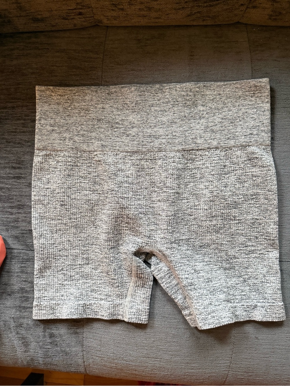 Colsie Heather Gray High-Waist Seamless Bike Shorts
